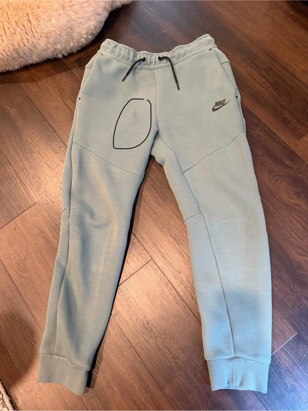 Matching Set Nike Tech Fleece Youth Large mineral slate color Hoodie Joggers